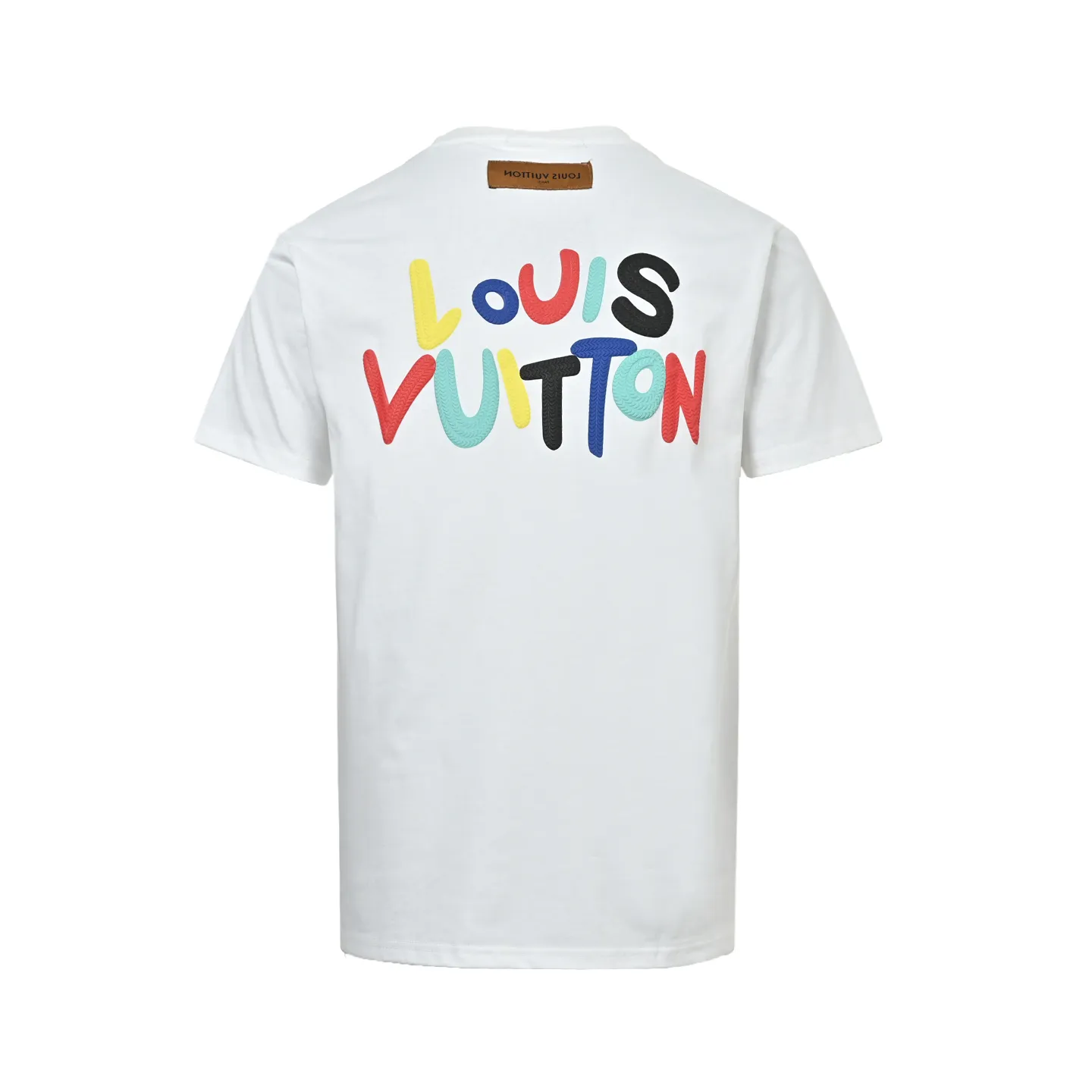 Louis Vuitton/Louis Vuitton colorful letter foam printed short sleeves
